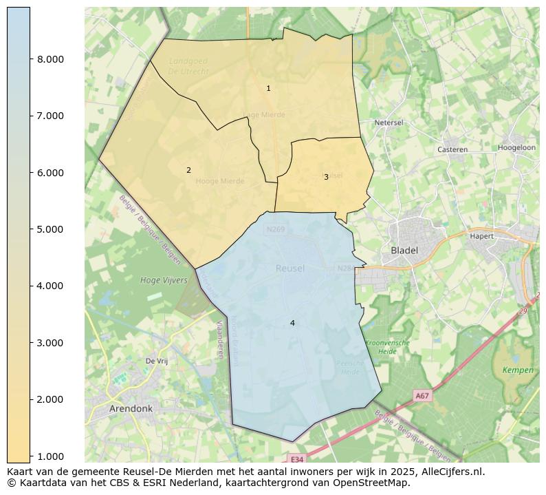 Afbeelding van de gemeente Reusel-De Mierden op de kaart.