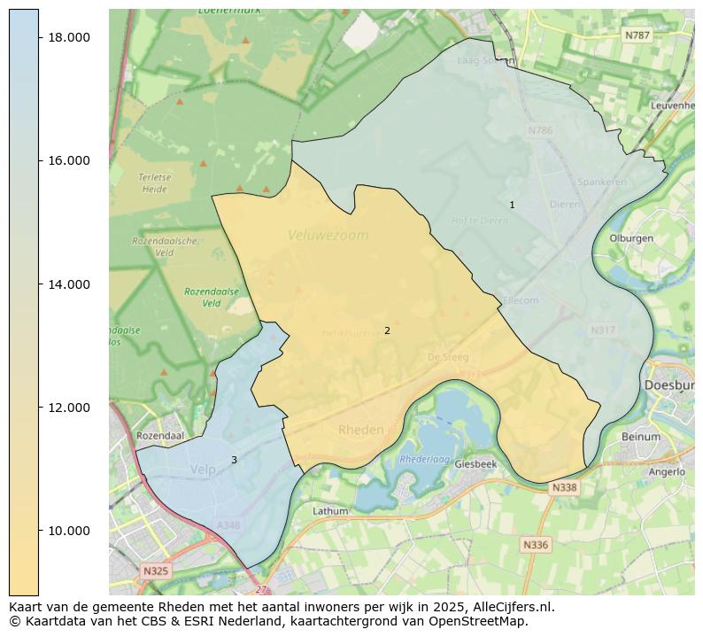 Afbeelding van de gemeente Rheden op de kaart.
