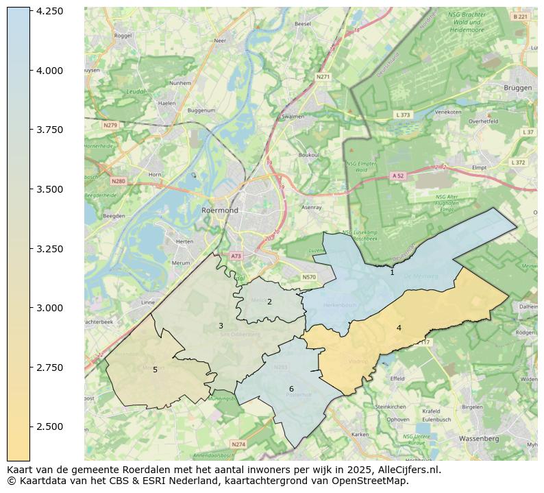 Afbeelding van de gemeente Roerdalen op de kaart.
