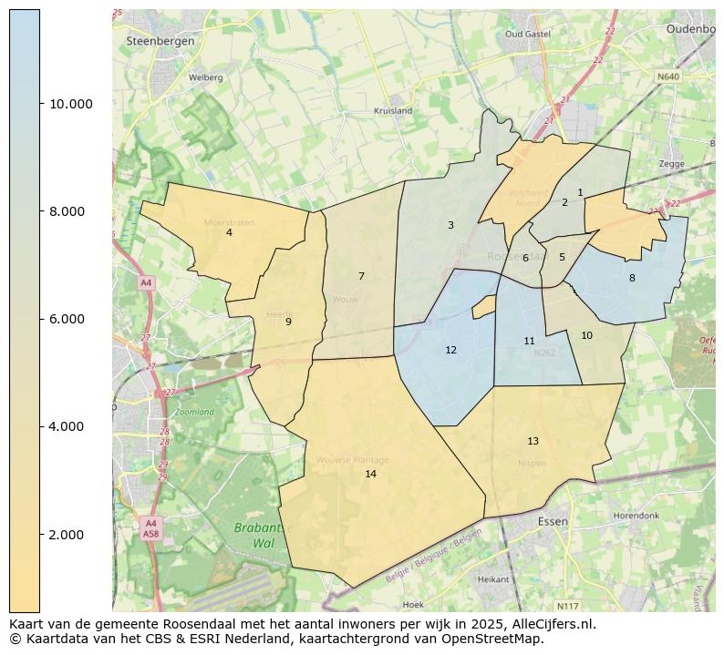 Afbeelding van de gemeente Roosendaal op de kaart.