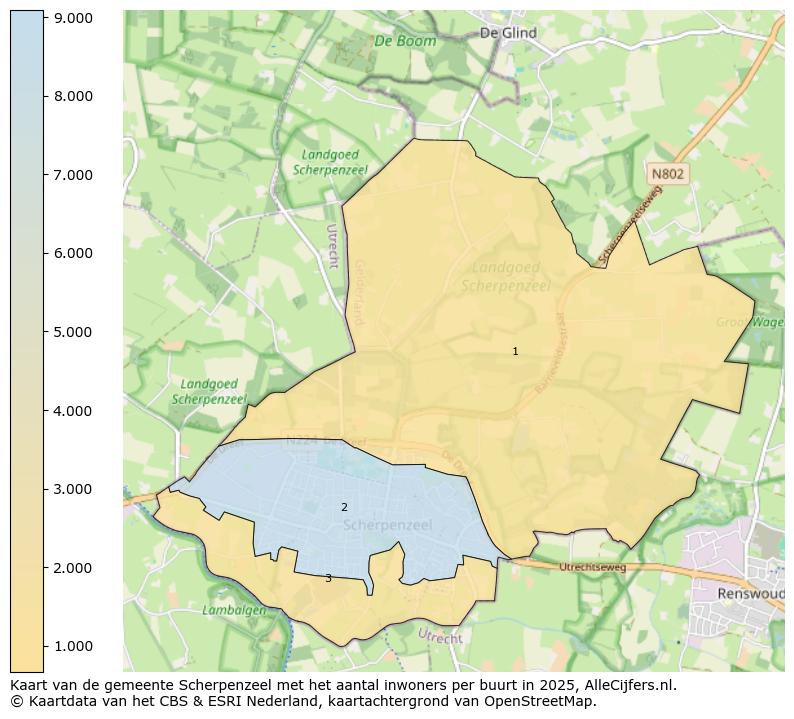 Afbeelding van de gemeente Scherpenzeel op de kaart.