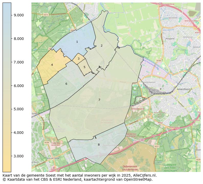 Afbeelding van de gemeente Soest op de kaart.