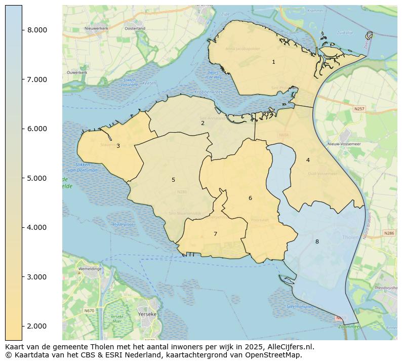 Afbeelding van de gemeente Tholen op de kaart.