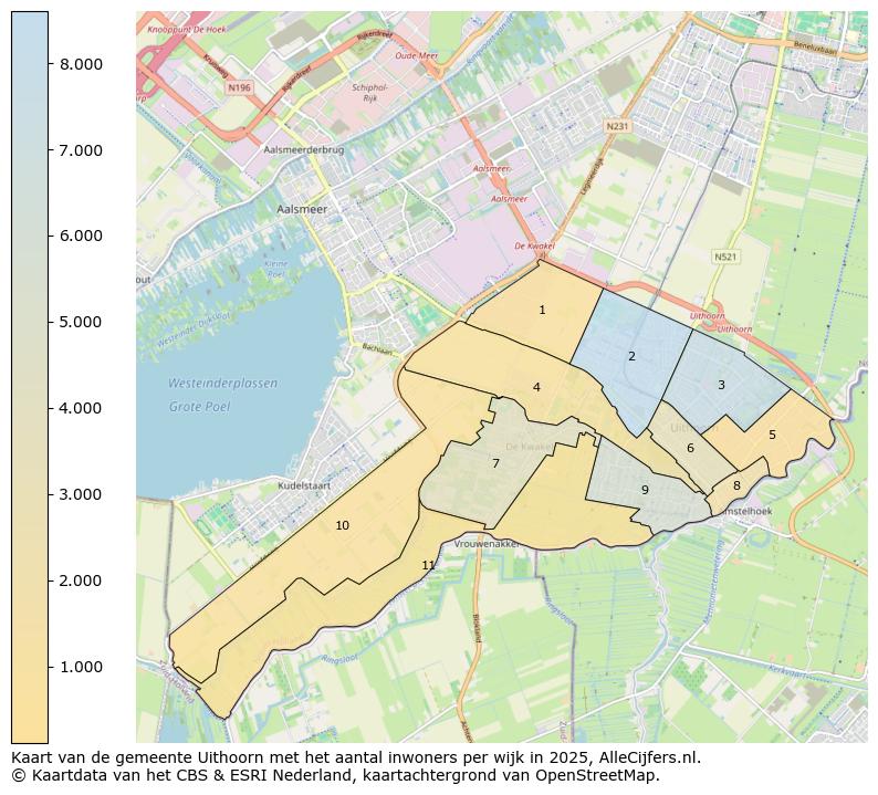 Afbeelding van de gemeente Uithoorn op de kaart.