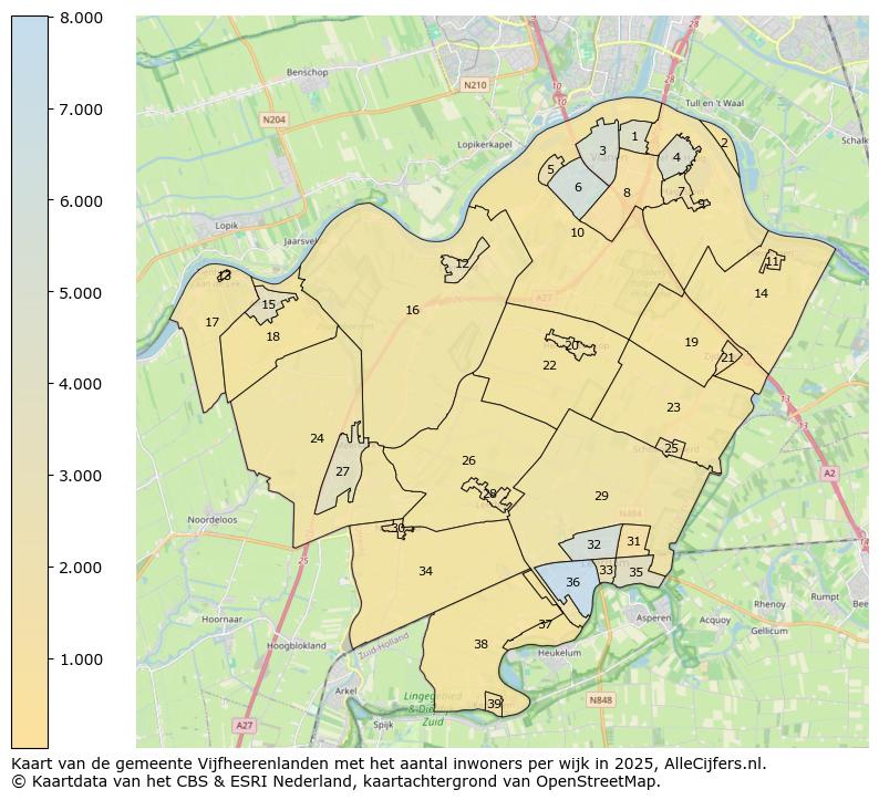 Afbeelding van de gemeente Vijfheerenlanden op de kaart.