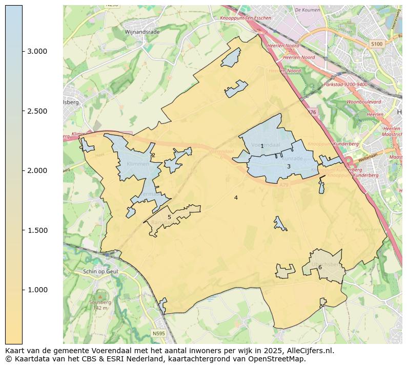 Afbeelding van de gemeente Voerendaal op de kaart.