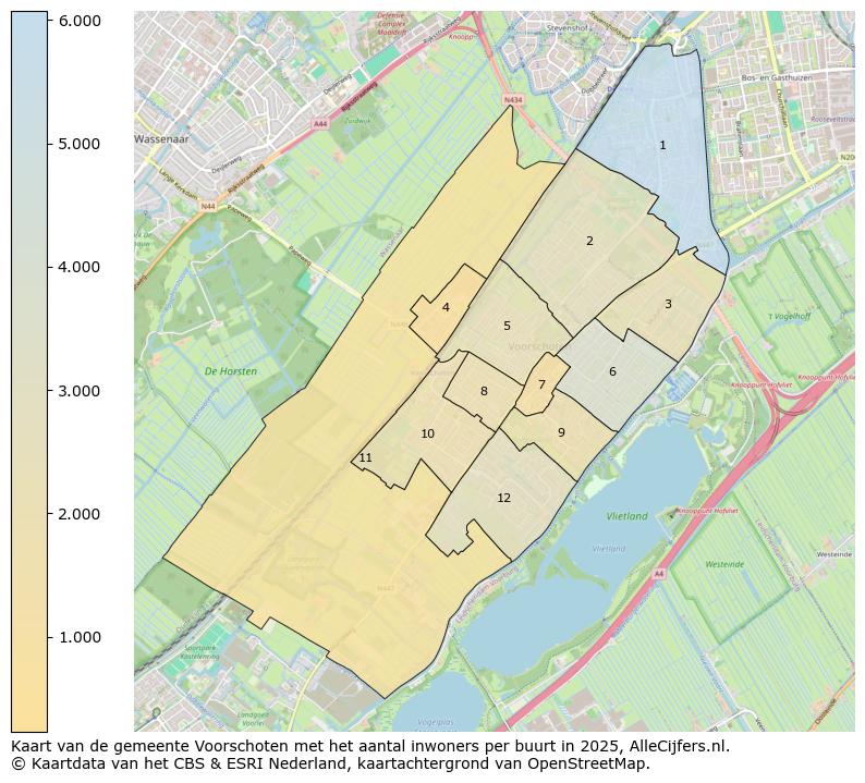 Afbeelding van de gemeente Voorschoten op de kaart.