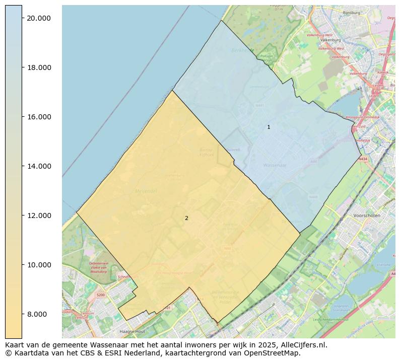 Afbeelding van de gemeente Wassenaar op de kaart.
