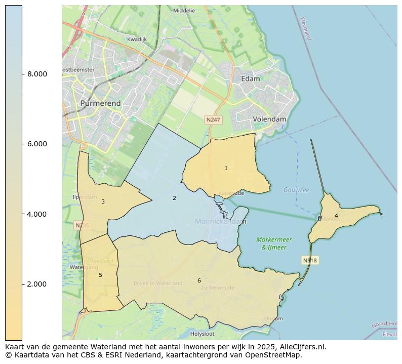 Afbeelding van de gemeente Waterland op de kaart.