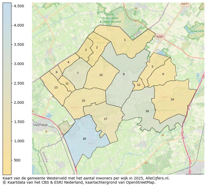 Afbeelding van de gemeente Westerveld op de kaart.