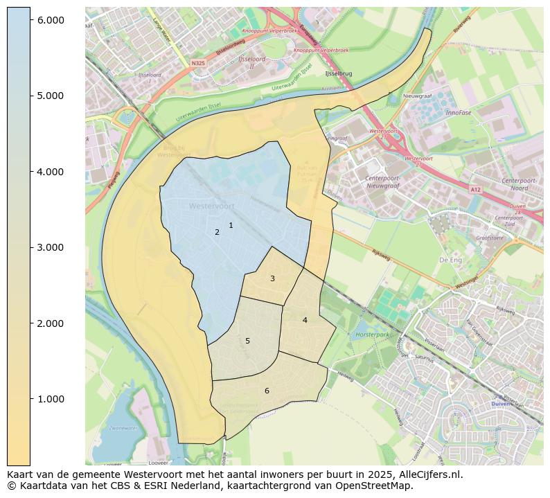 Afbeelding van de gemeente Westervoort op de kaart.