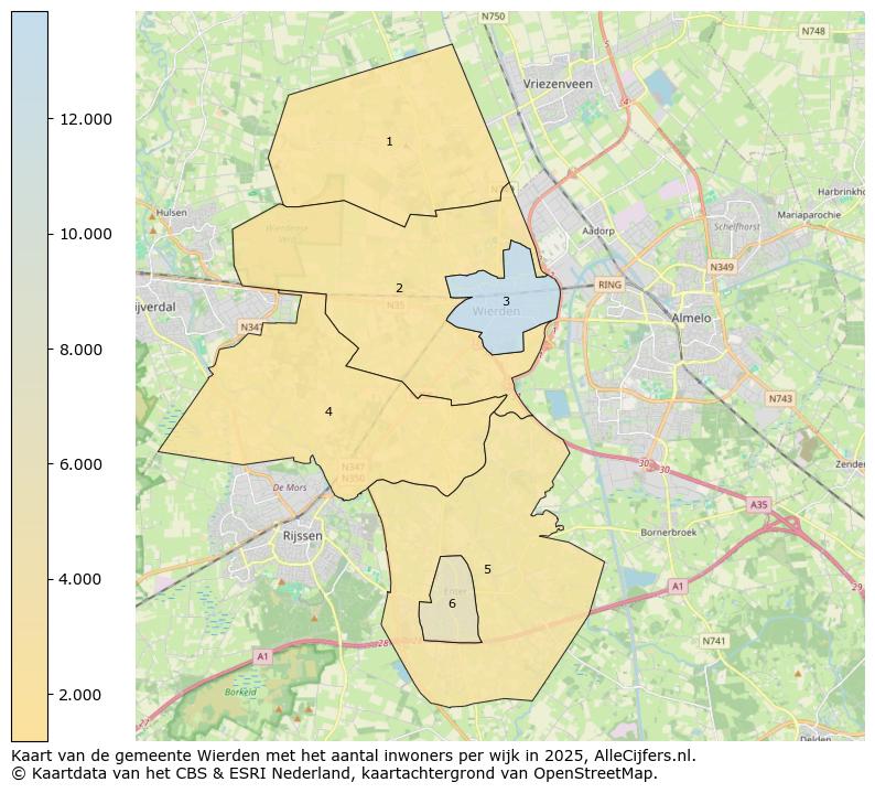 Afbeelding van de gemeente Wierden op de kaart.