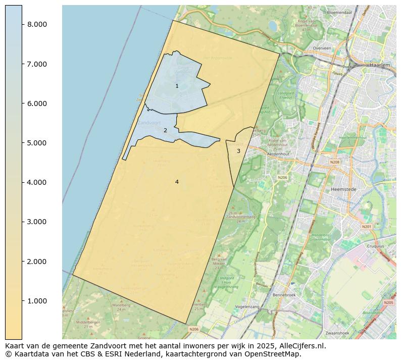 Afbeelding van de gemeente Zandvoort op de kaart.