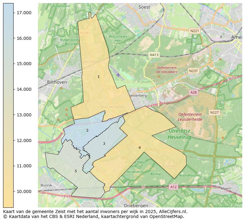 Afbeelding van de gemeente Zeist op de kaart.