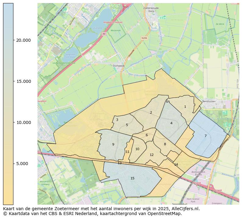 Afbeelding van de gemeente Zoetermeer op de kaart.