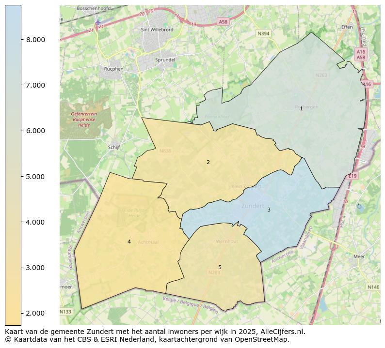 Afbeelding van de gemeente Zundert op de kaart.