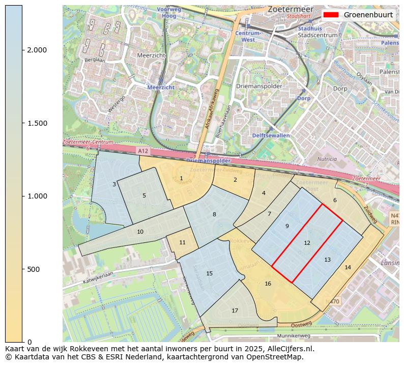 Afbeelding van de Groenenbuurt op de kaart.