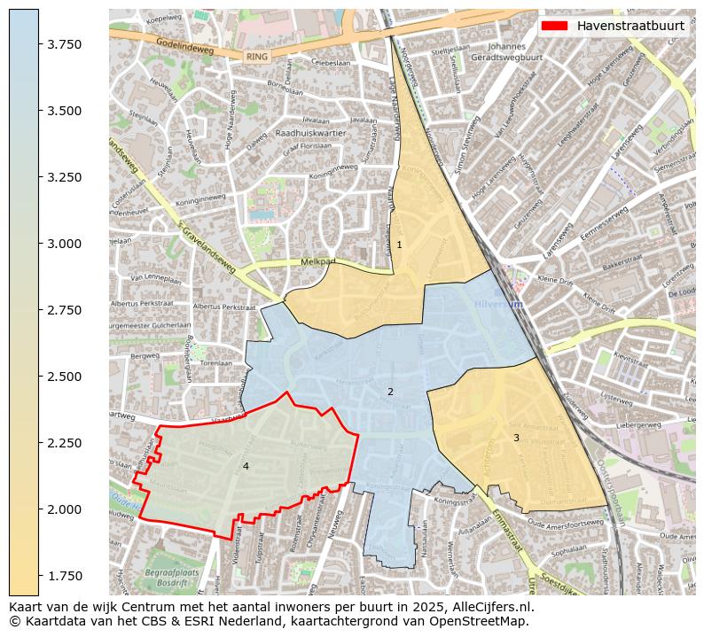 Afbeelding van de Havenstraatbuurt op de kaart.