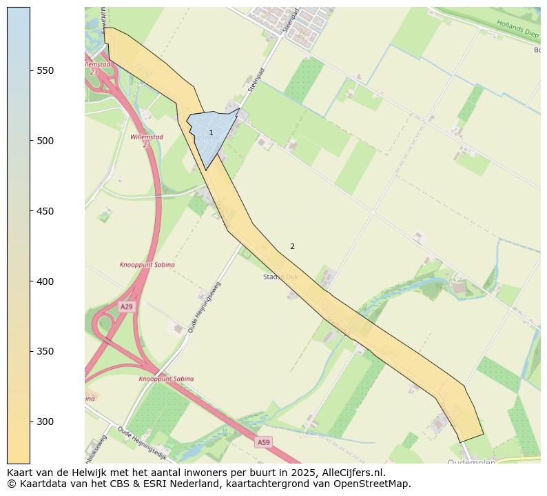 Afbeelding van de Helwijk op de kaart.