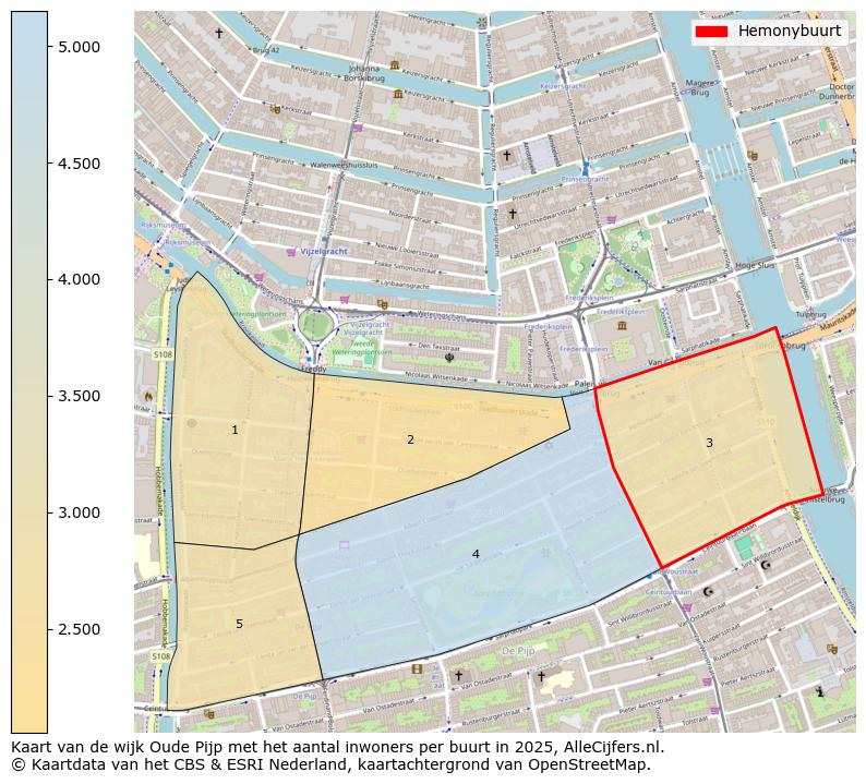 Afbeelding van de Hemonybuurt op de kaart.