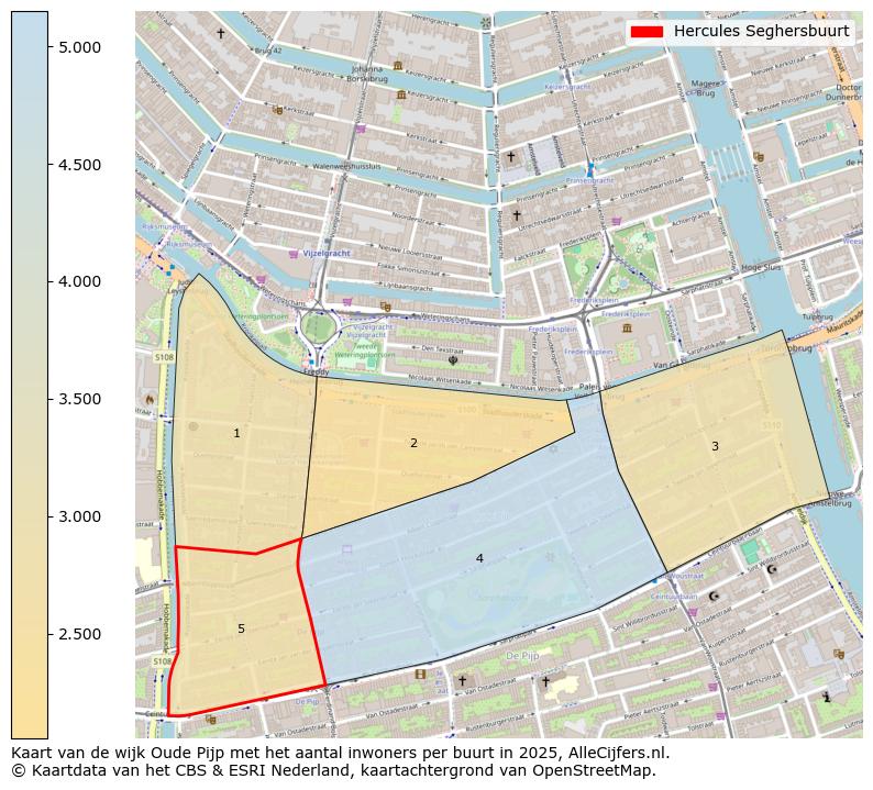 Afbeelding van de Hercules Seghersbuurt op de kaart.