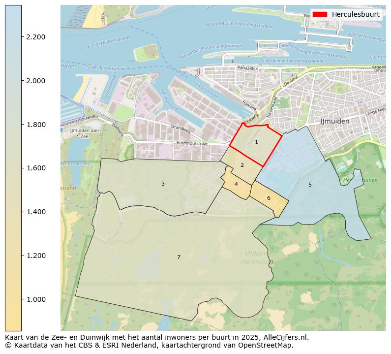 Afbeelding van de Herculesbuurt op de kaart.