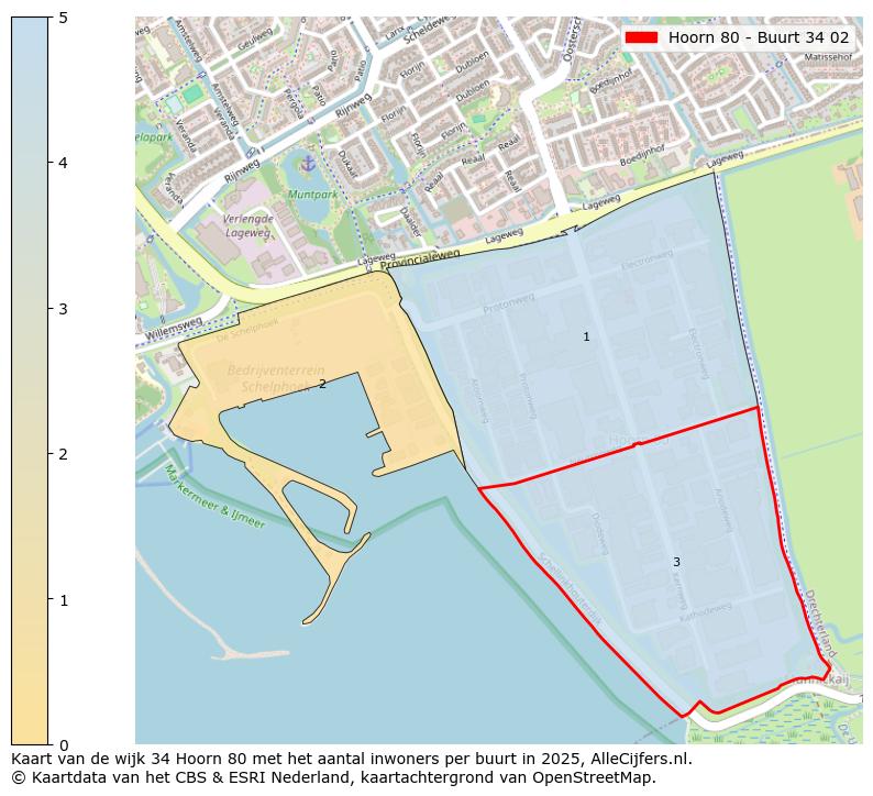 Afbeelding van de Hoorn 80 - Buurt 34 02 op de kaart.