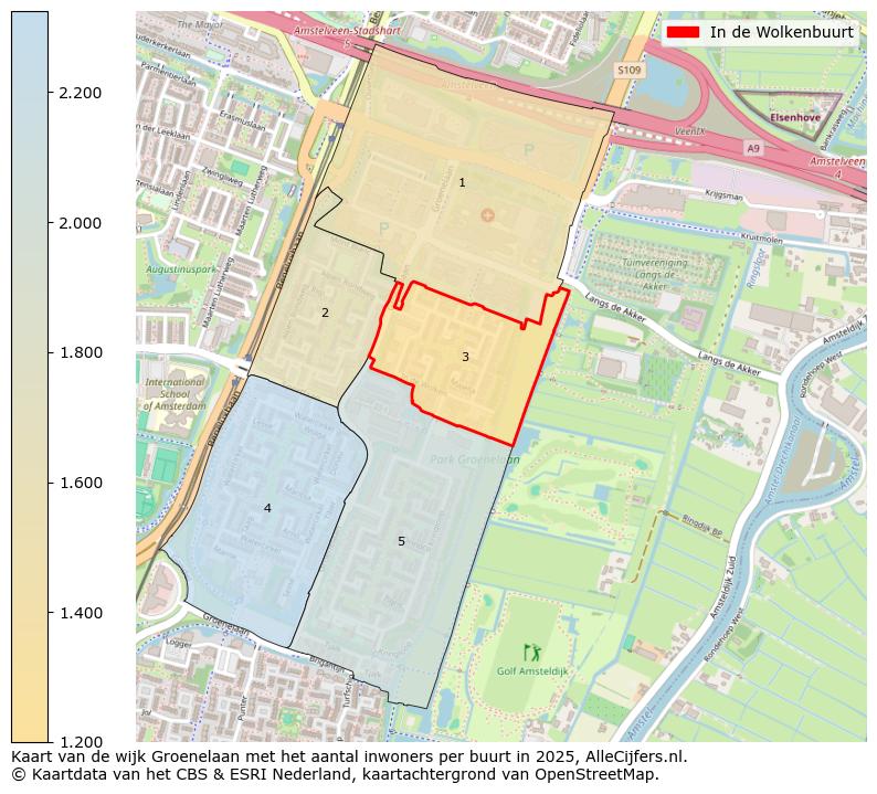Afbeelding van de In de Wolkenbuurt op de kaart.