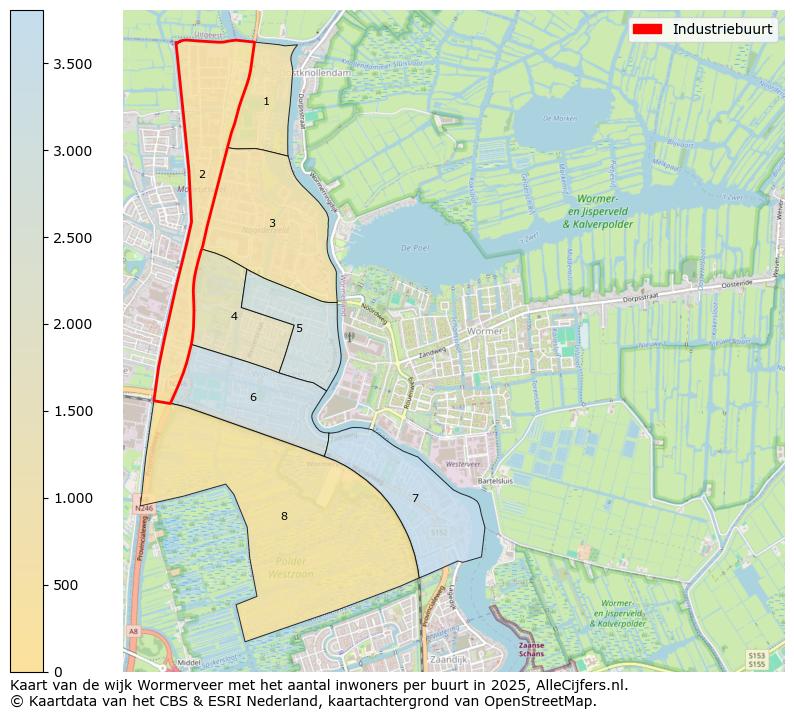 Afbeelding van de Industriebuurt op de kaart.
