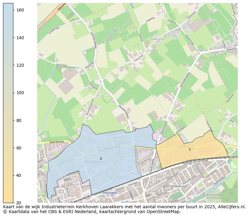 Afbeelding van de wijk Industrieterrein Kerkhoven Laarakkers op de kaart.