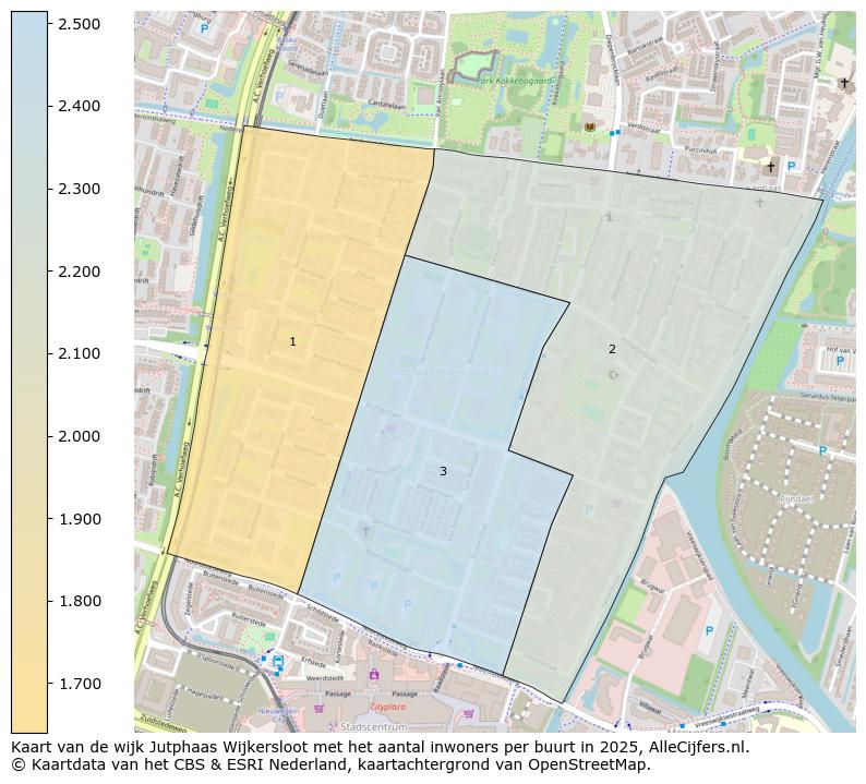 Afbeelding van de wijk Jutphaas Wijkersloot op de kaart.