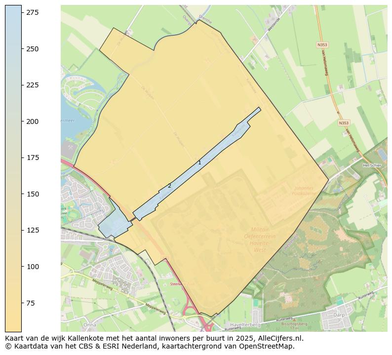 Afbeelding van de wijk Kallenkote op de kaart.