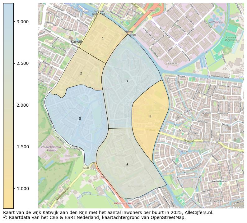 Afbeelding van de wijk Katwijk aan den Rijn op de kaart.