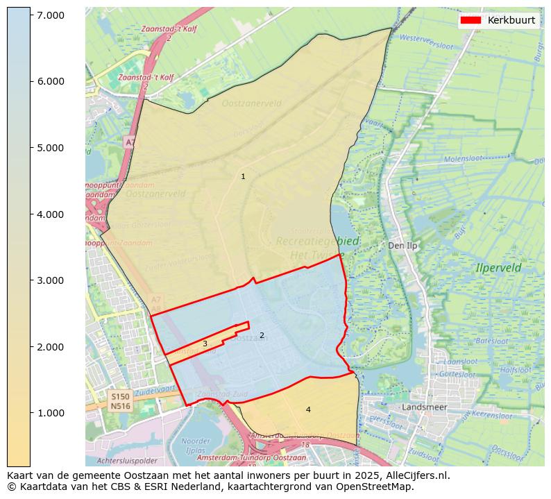 Afbeelding van de Kerkbuurt op de kaart.