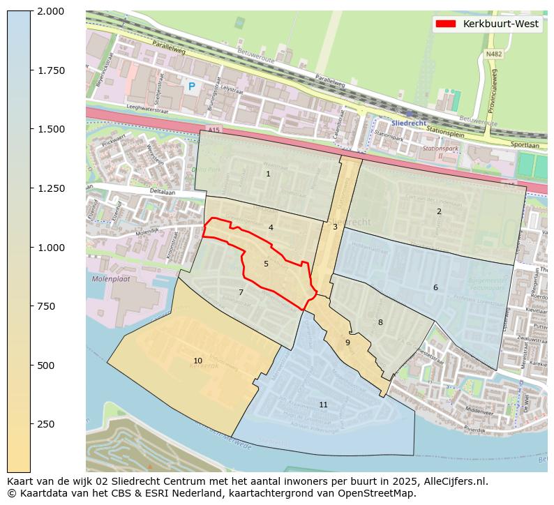 Afbeelding van de Kerkbuurt-West op de kaart.