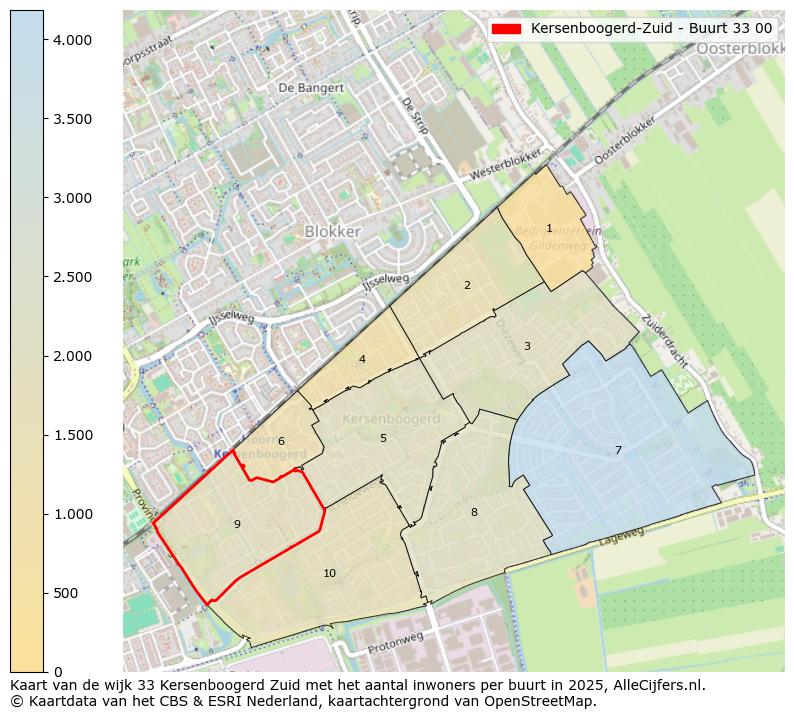 Afbeelding van de Kersenboogerd-Zuid - Buurt 33 00 op de kaart.