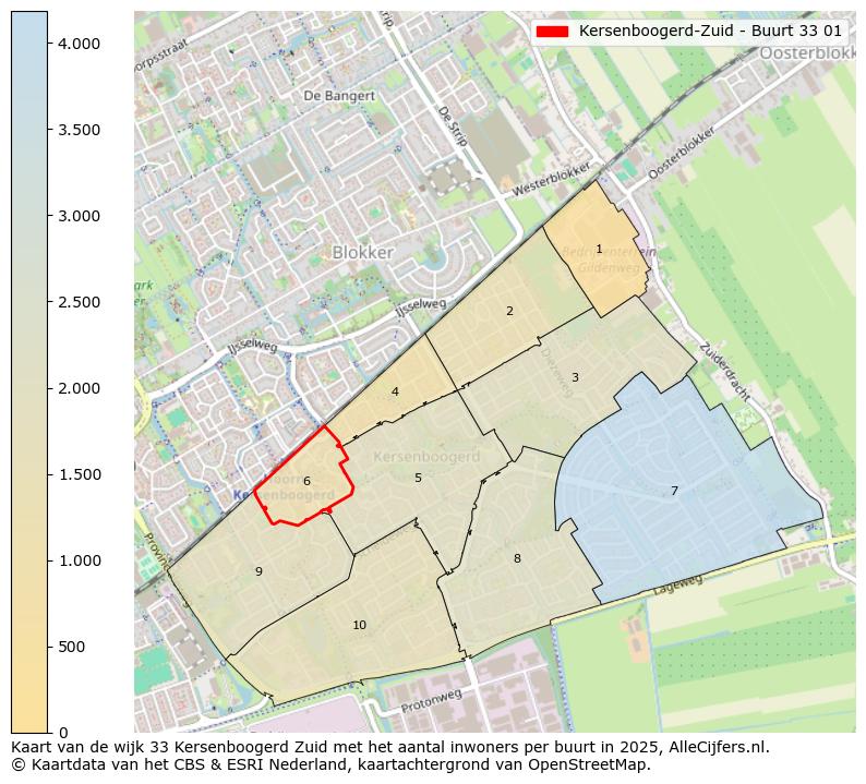 Afbeelding van de Kersenboogerd-Zuid - Buurt 33 01 op de kaart.