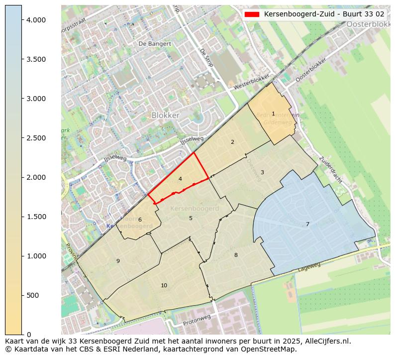 Afbeelding van de Kersenboogerd-Zuid - Buurt 33 02 op de kaart.