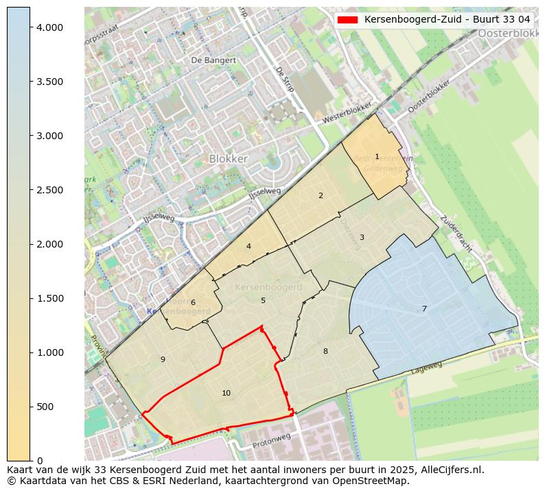 Afbeelding van de Kersenboogerd-Zuid - Buurt 33 04 op de kaart.