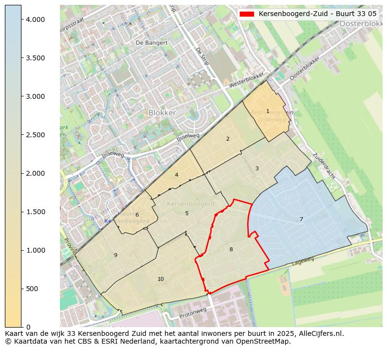 Afbeelding van de Kersenboogerd-Zuid - Buurt 33 05 op de kaart.