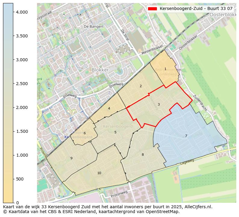 Afbeelding van de Kersenboogerd-Zuid - Buurt 33 07 op de kaart.