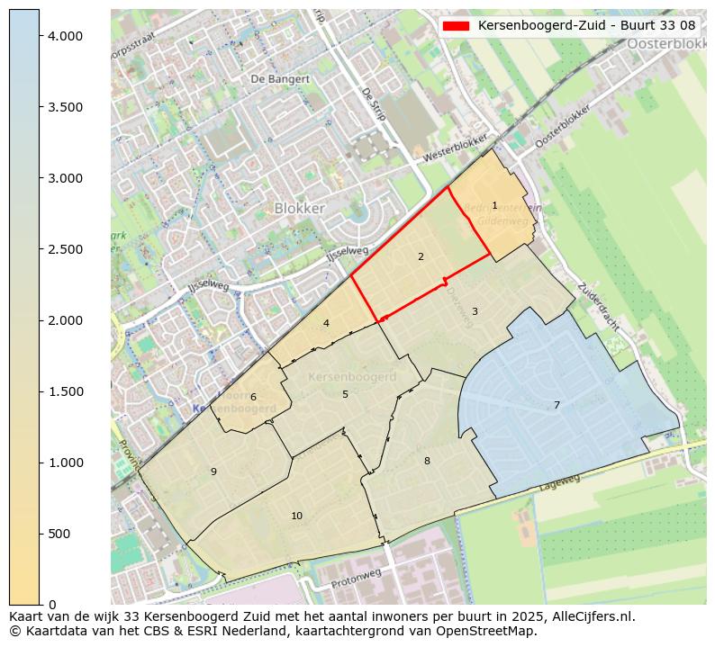 Afbeelding van de Kersenboogerd-Zuid - Buurt 33 08 op de kaart.