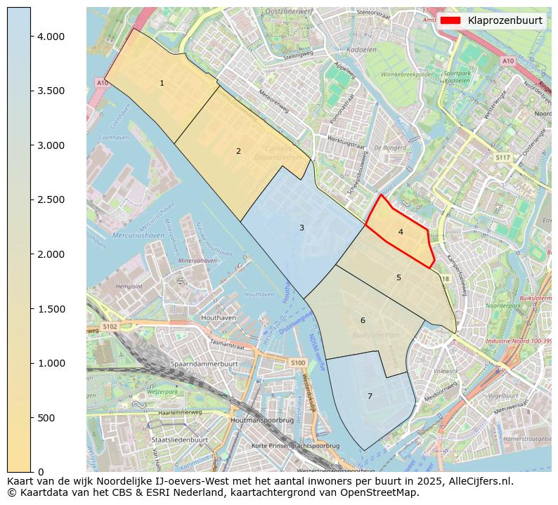 Afbeelding van de Klaprozenbuurt op de kaart.