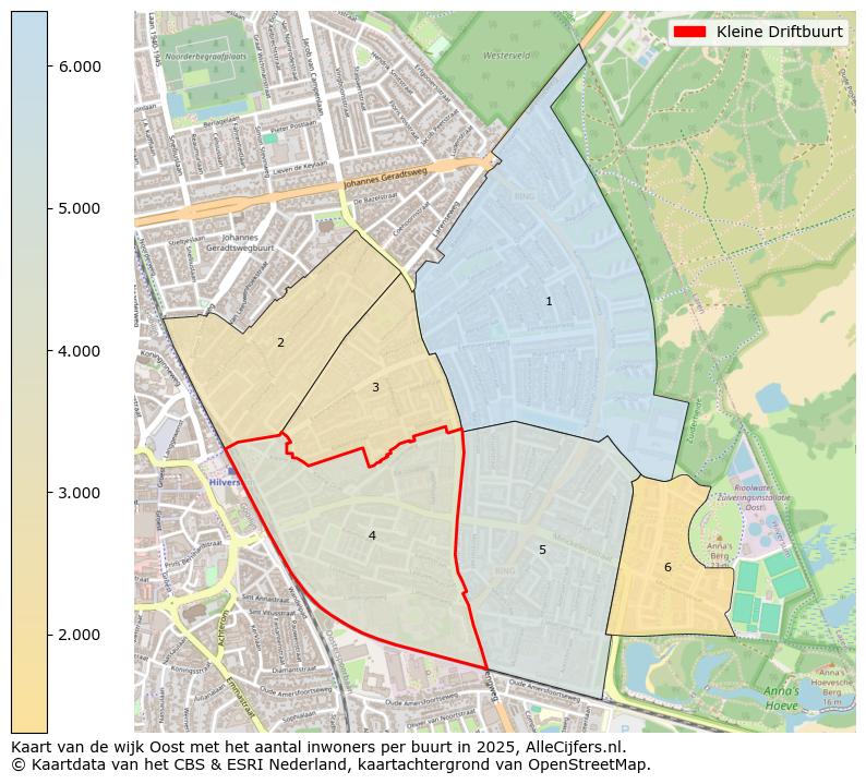 Afbeelding van de Kleine Driftbuurt op de kaart.