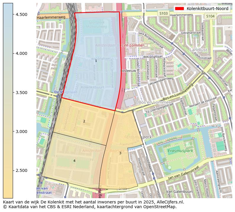 Afbeelding van de Kolenkitbuurt-Noord op de kaart.