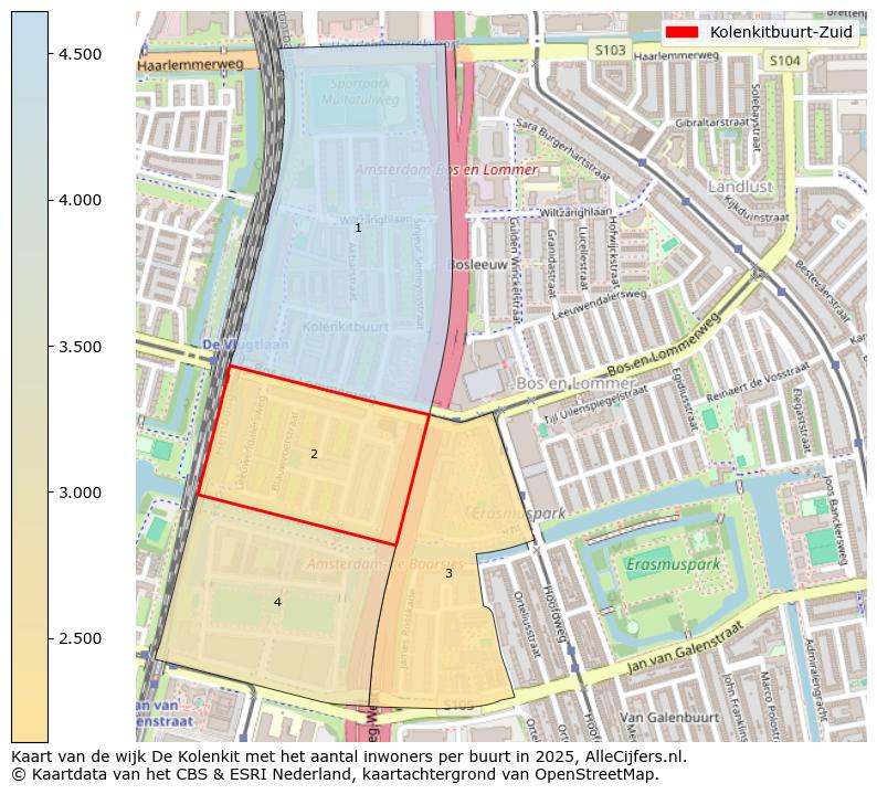 Afbeelding van de Kolenkitbuurt-Zuid op de kaart.