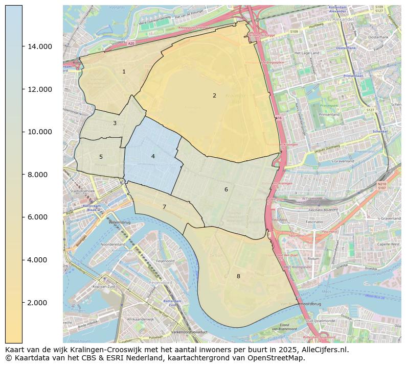 Afbeelding van de wijk Kralingen-Crooswijk op de kaart.