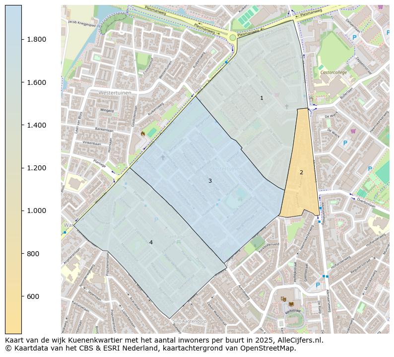 Afbeelding van de wijk Kuenenkwartier op de kaart.