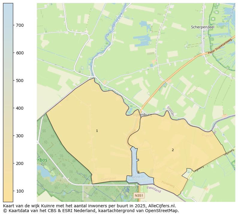 Afbeelding van de wijk Kuinre op de kaart.
