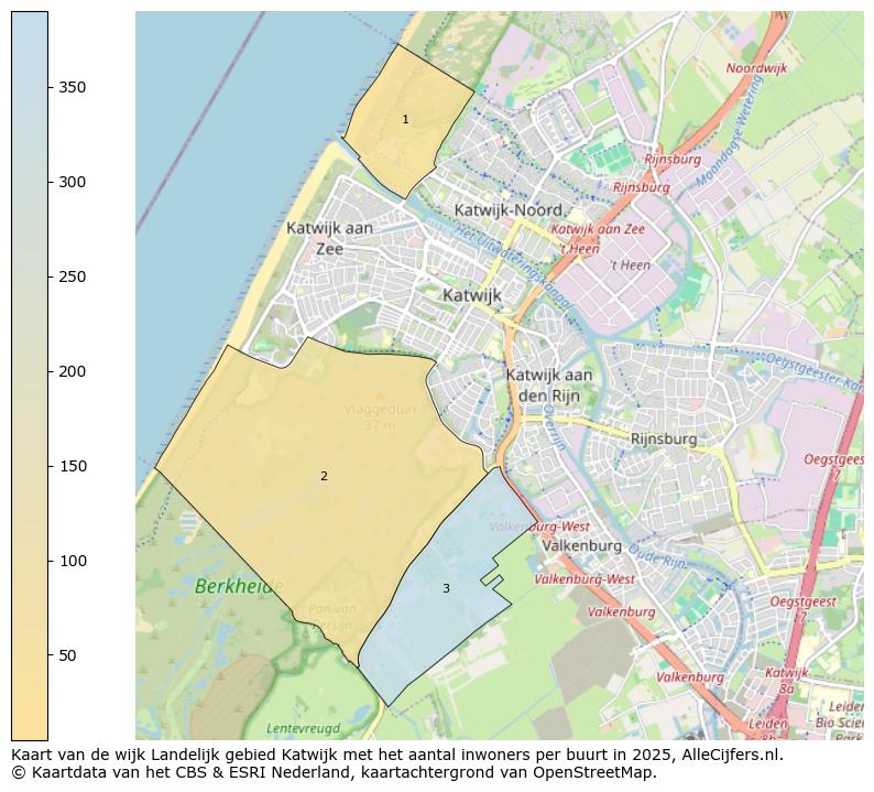Afbeelding van de wijk Landelijk gebied Katwijk op de kaart.